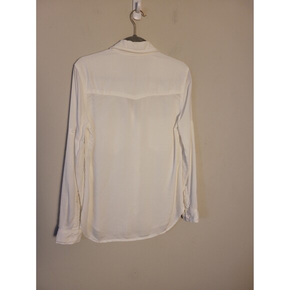 Cloth & Stone White Tencel Button Up Shirt Sz S - Picture 4 of 7